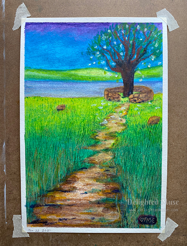 How to use Water Soluble Oil Pastels creating backgrounds