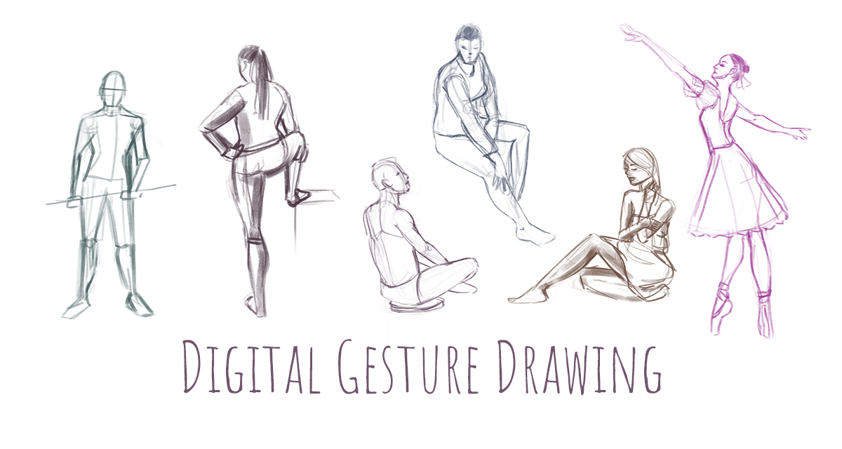 Figure Drawing. 2/20/21: Gesture drawing studies