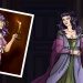 Featured image of In Between series part 2 and 3. The left side shows a woman in purple hair wearing a pink dressing gown and holding a lit candle. The Right shows a similar woman with purple hair in a green and purple dressing gown, in a more detailed dark hallway.