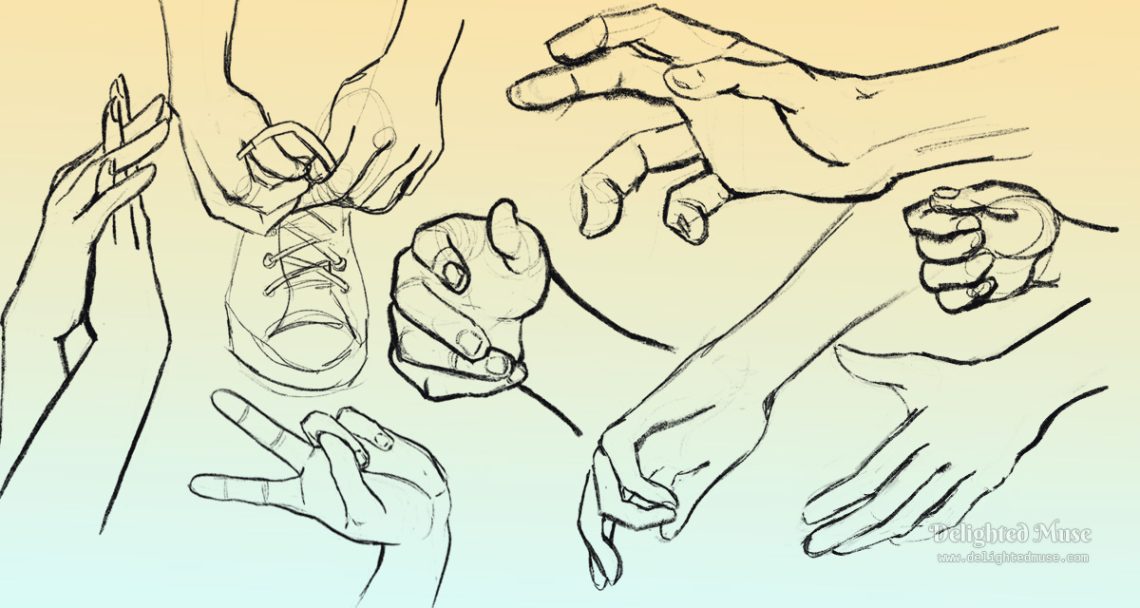 Tips on Drawing Hands: Gesture | Tutorials | Sketch a Day